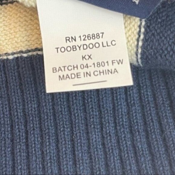 Toobydoo Long Sleeve Elbow Patch Striped Kids Sweater size 12 - Picture 5 of 6